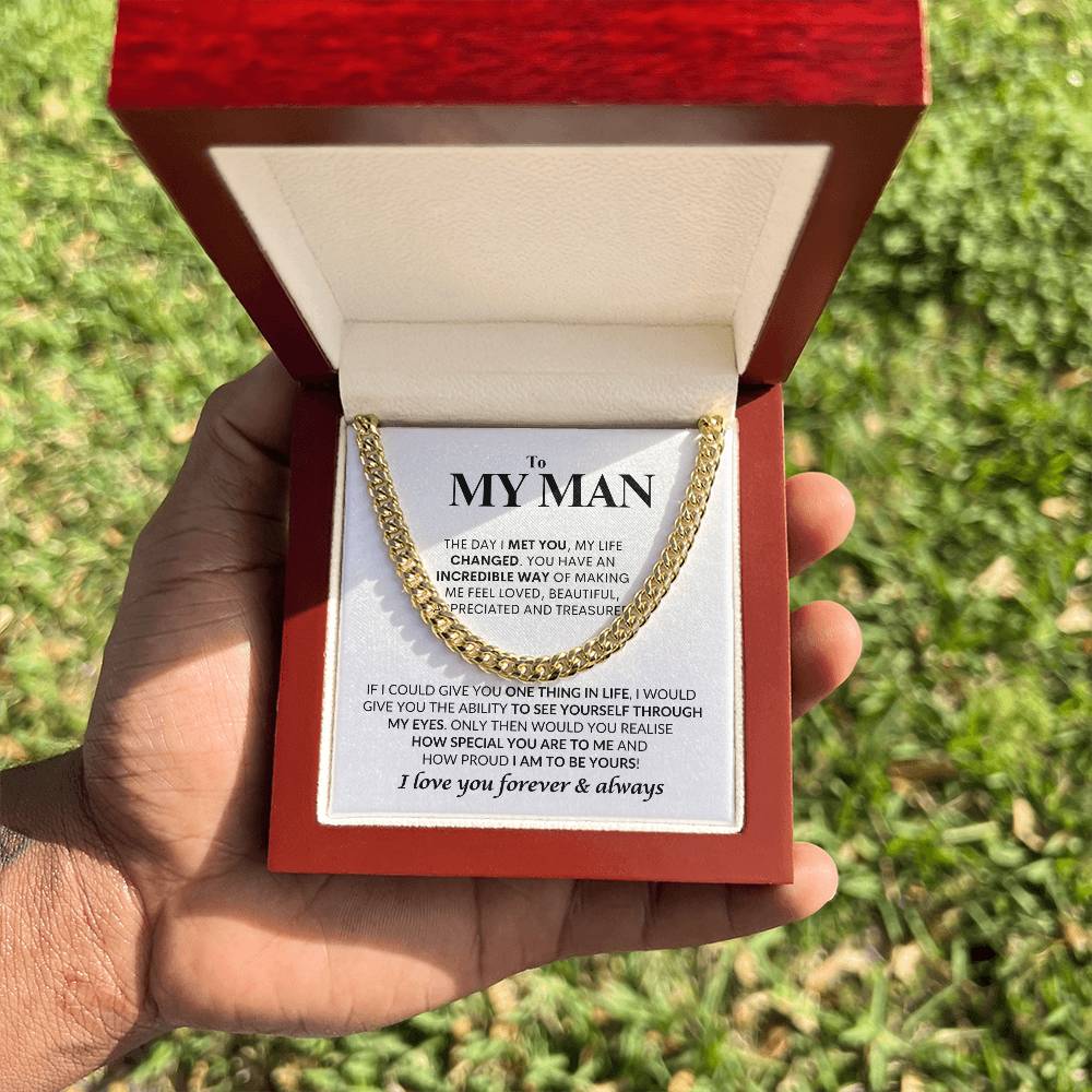 To My Man | Proud To Be Yours | Cuban Link Chain