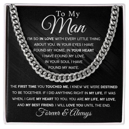 To My Man | So In Love With You | Cuban Link Chain