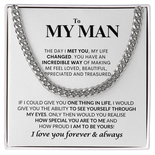 To My Man | Proud To Be Yours | Cuban Link Chain