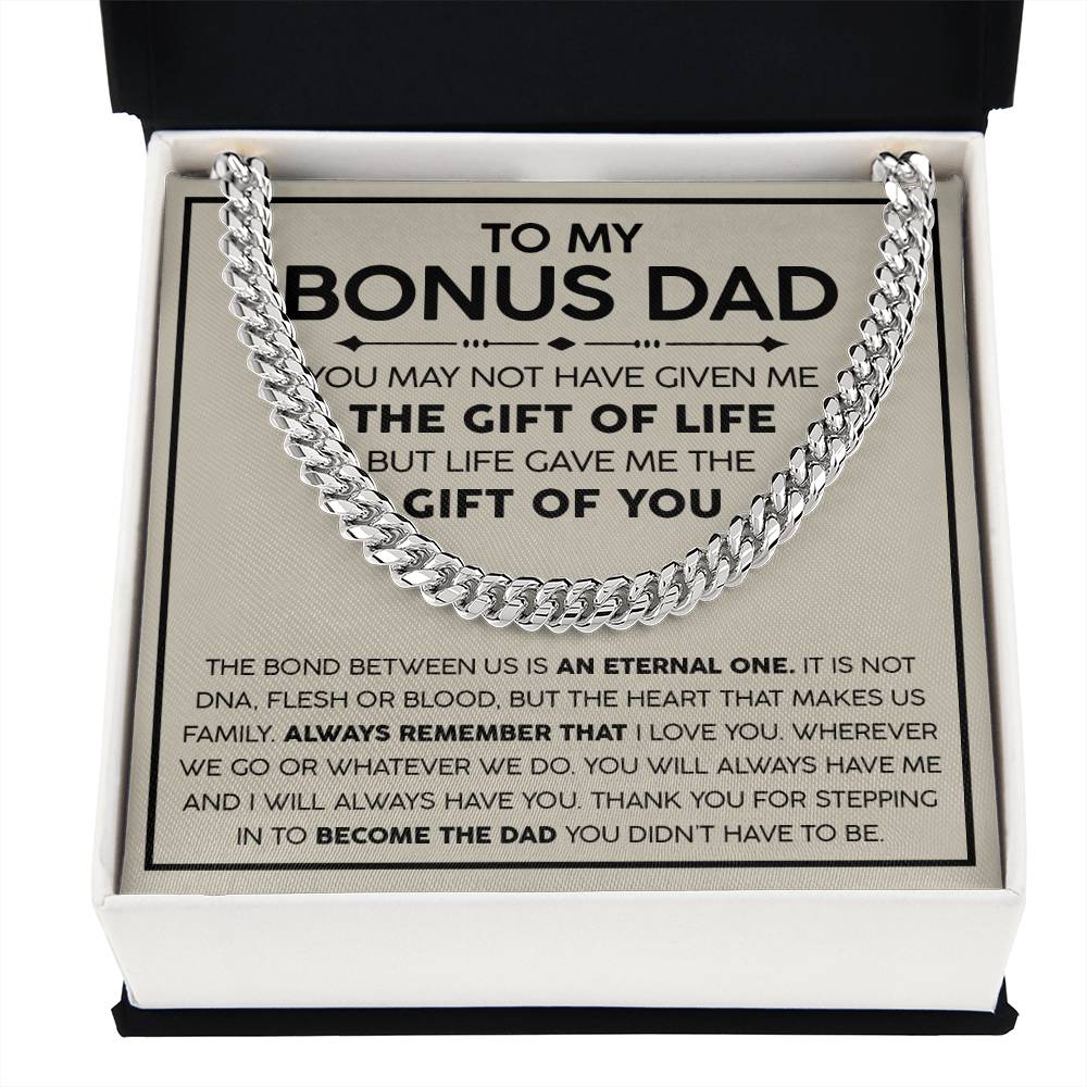 To My Bonus Dad | Cuban Link Chain