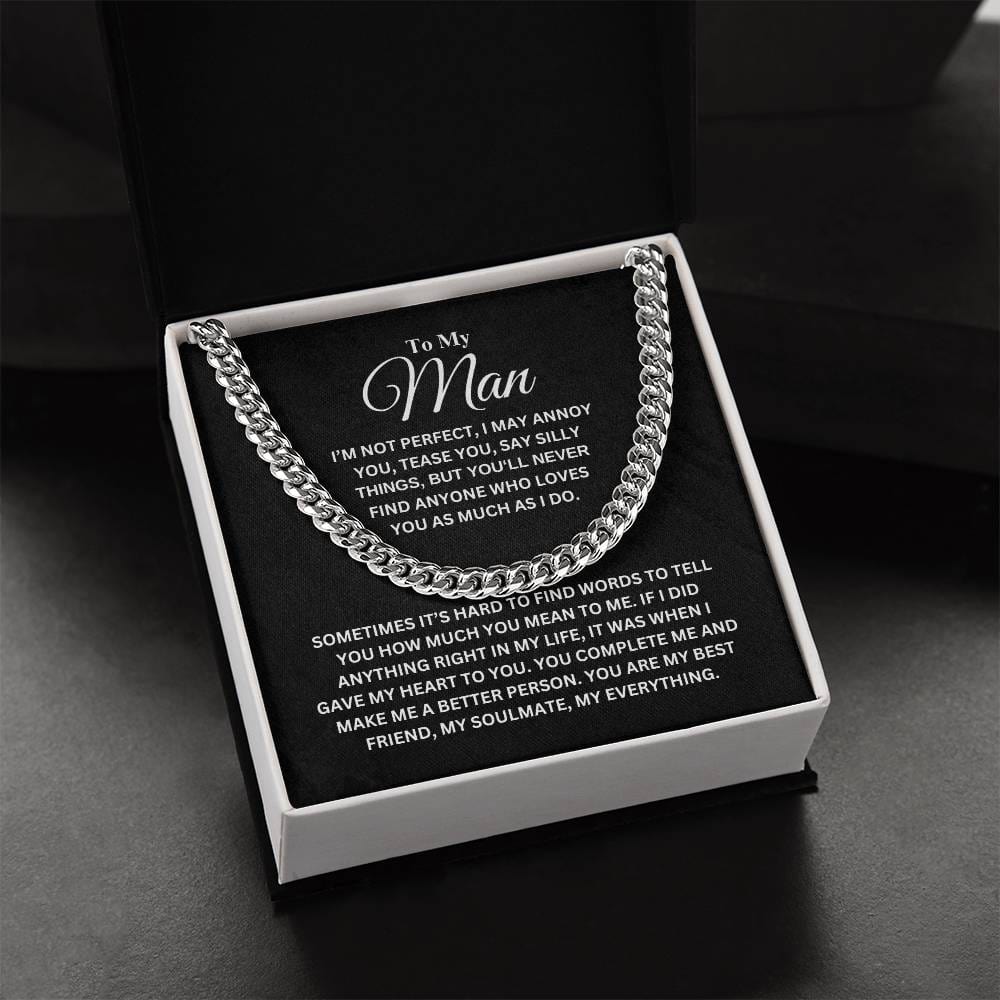 My Man | You Complete Me | Cuban Link Chain