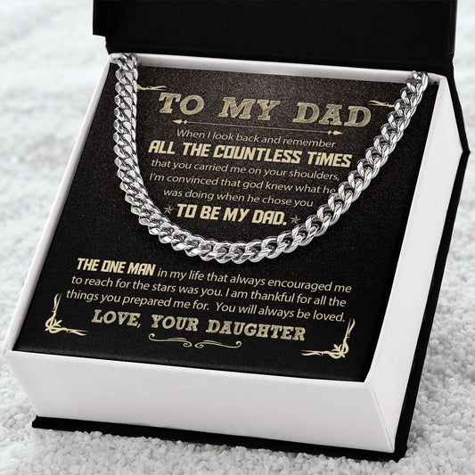 My Dad | God Chose You | from Daughter | Cuban Link Chain - JENACDirect