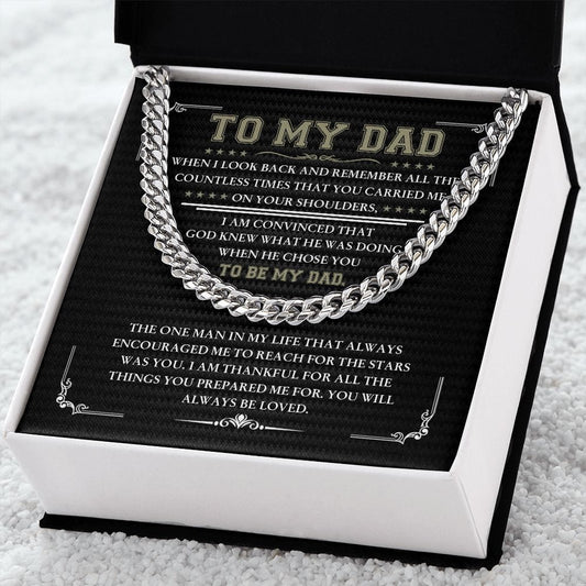 To My Dad | Thank You | Cuban Link Chain - JENACDirect