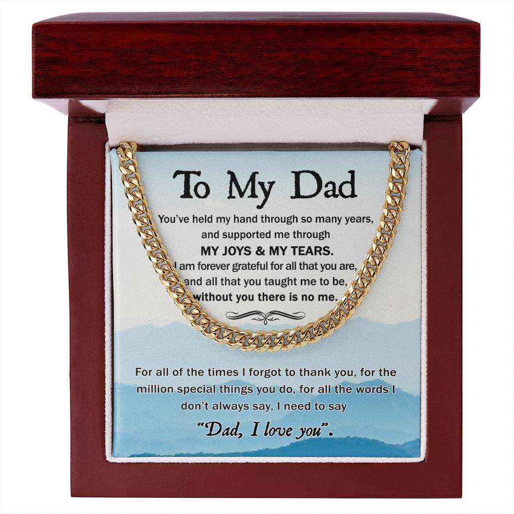 TO MY DAD | I LOVE YOU | CUBAN LINK CHAIN