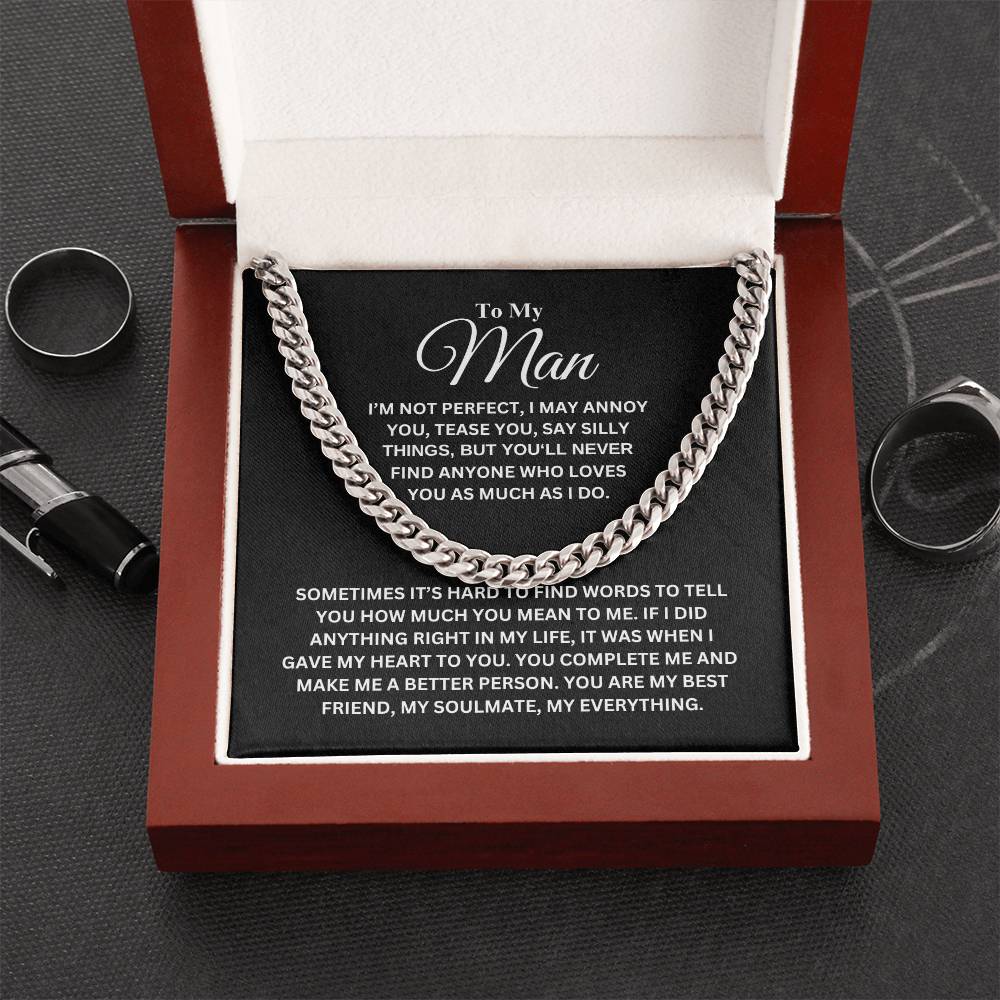 My Man | You Complete Me | Cuban Link Chain