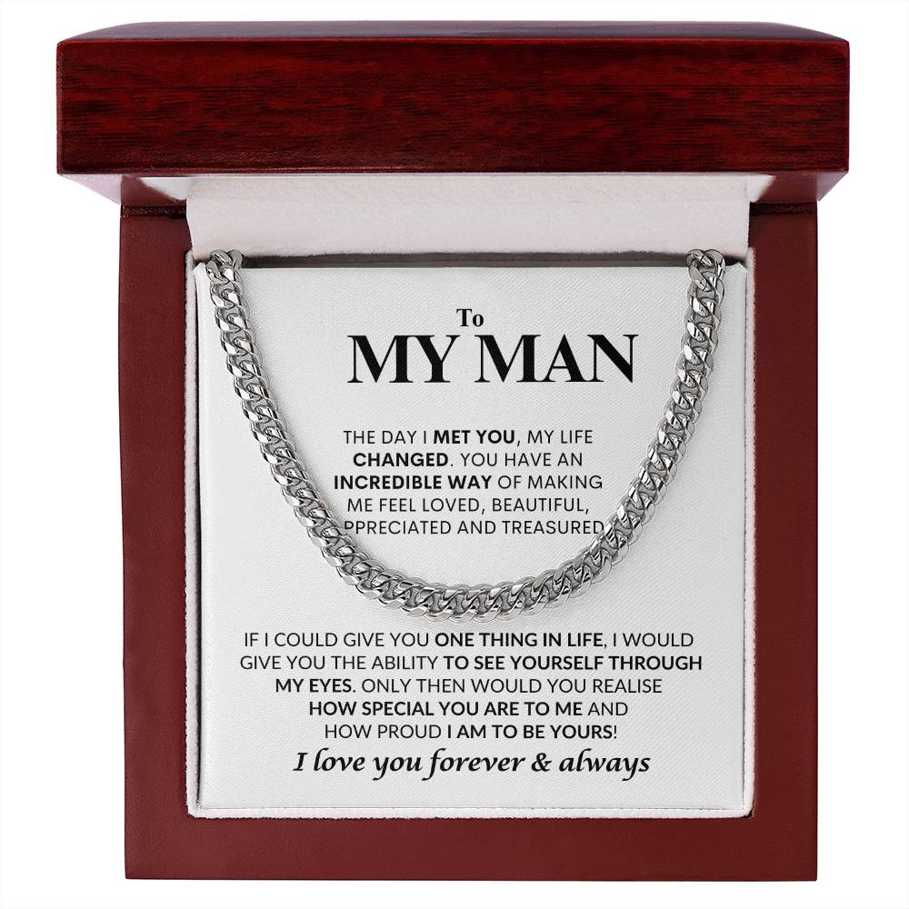 To My Man | Proud To Be Yours | Cuban Link Chain