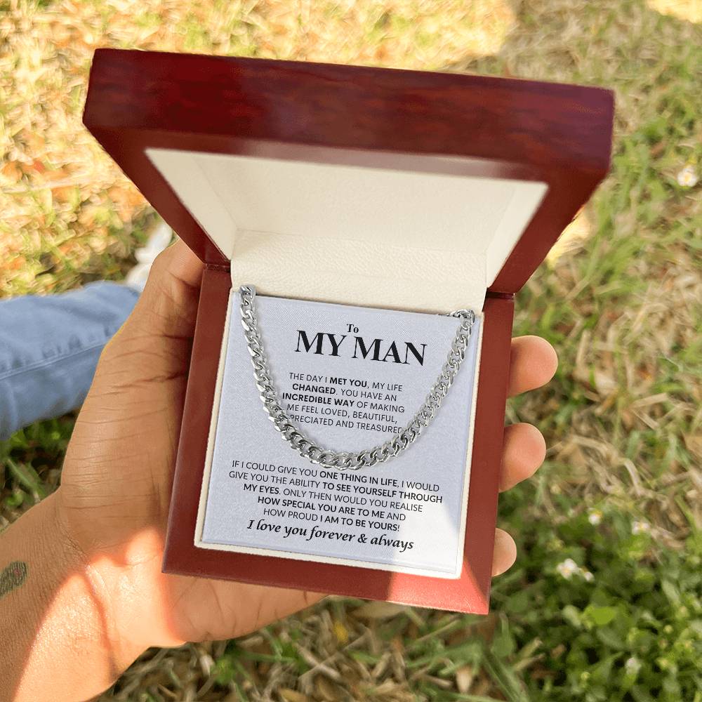 To My Man | Proud To Be Yours | Cuban Link Chain