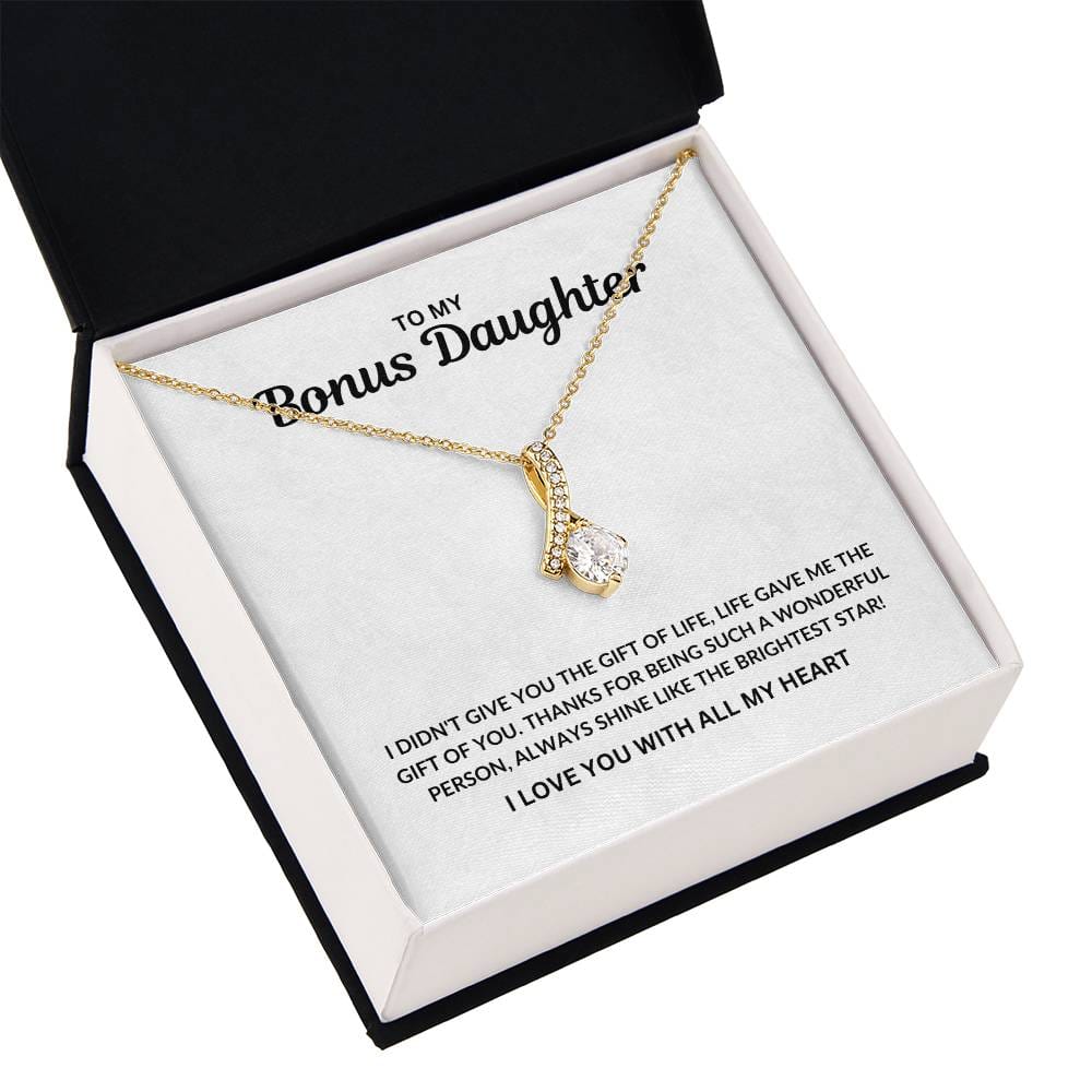 To My Bonus Daughter | Shine Like The Brightest Star | Alluring Beauty Necklace - JENACDirect