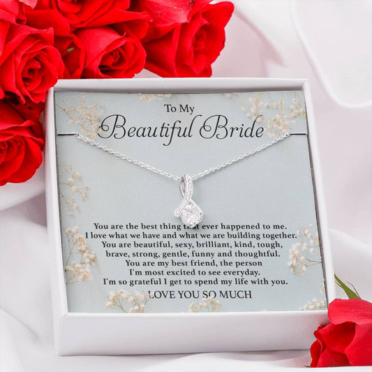 To My Beautiful Bride | Love You So Much | Alluring Beauty Necklace - JENACDirect