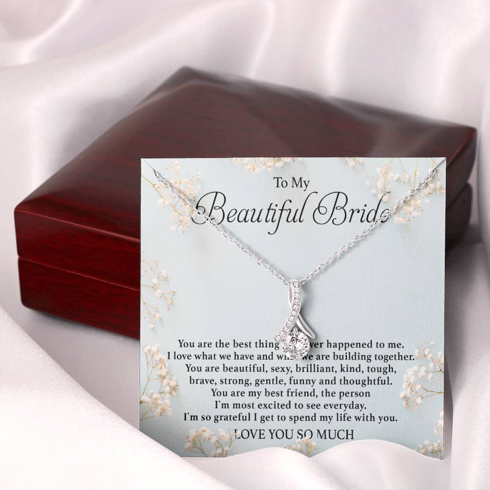 To My Beautiful Bride | Love You So Much | Alluring Beauty Necklace - JENACDirect