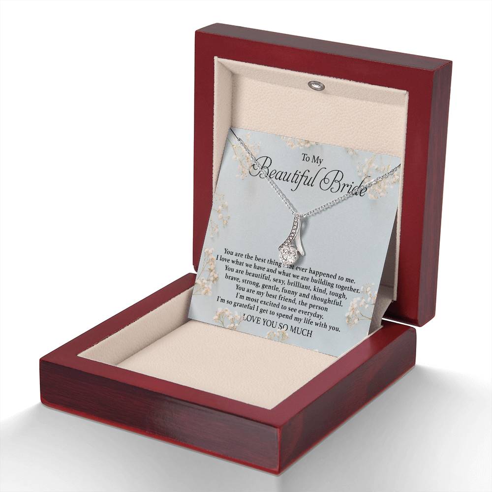 To My Beautiful Bride | Love You So Much | Alluring Beauty Necklace - JENACDirect