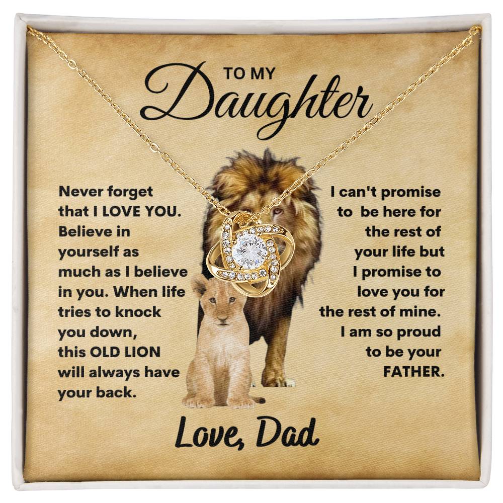 To My Daughter - Proud To be Your Dad - Love Knot Necklace