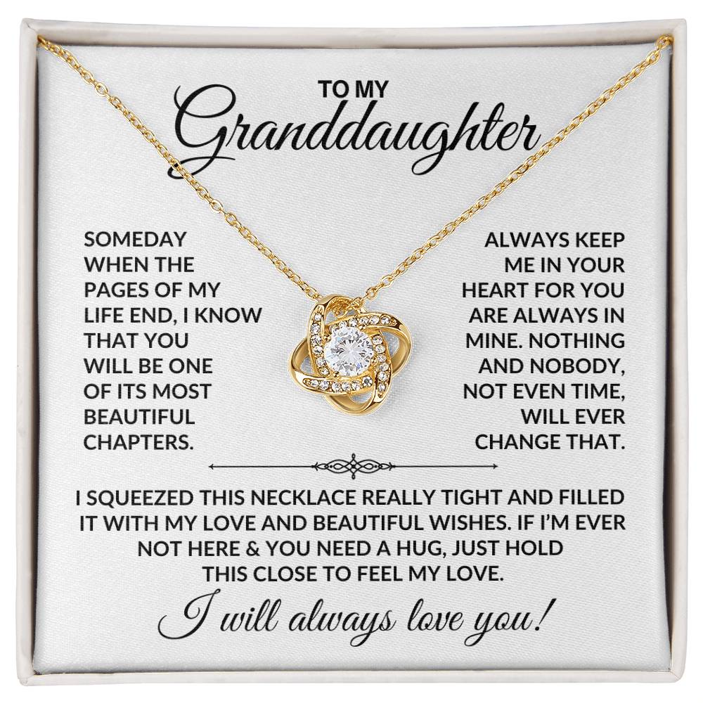 To My Granddaughter | Beautiful Chapters - W | Love Knot Necklace |