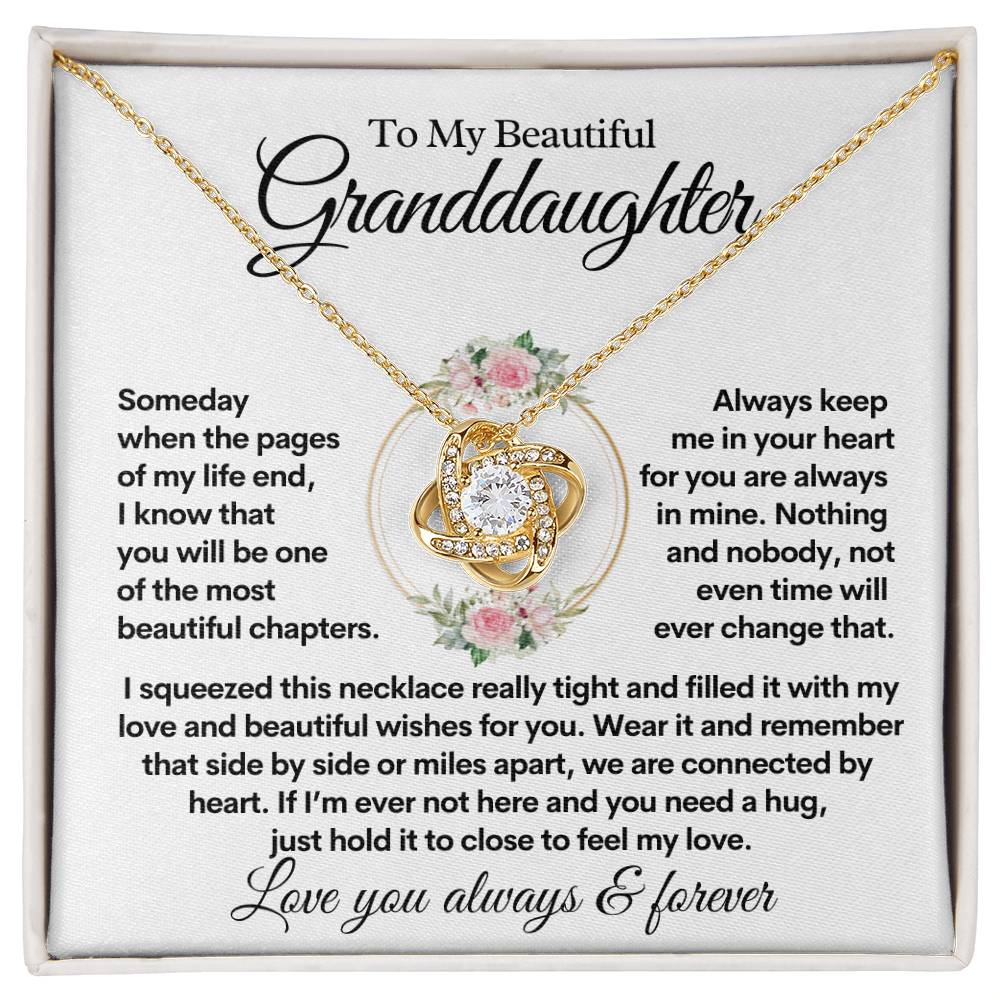 To My Beautiful Granddaughter | Most Beautiful Chapter | Love Knot  Necklace | Gift from Grandparent