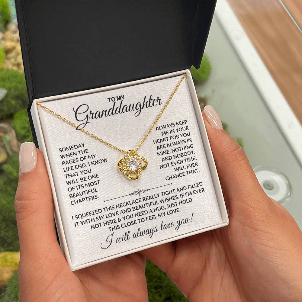 To My Granddaughter | Beautiful Chapters - W | Love Knot Necklace |