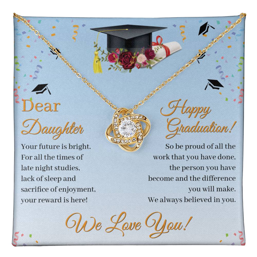 Daughter, Happy Graduation | Love Knot Necklace