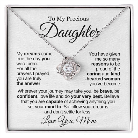 To My Precious Daughter | Truly The Answer | Love Knot Necklace