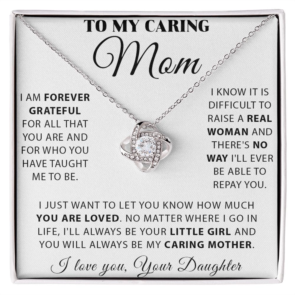 To My Caring Mom | Forever Grateful - Love Knot Necklace - JENACDirect