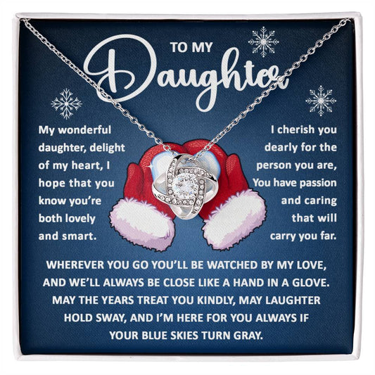 To My Daughter | Hand In Glove | Love Knot Necklace