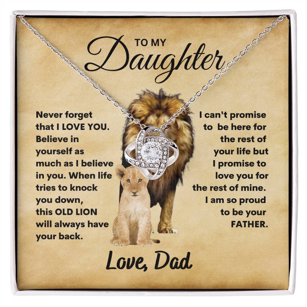 To My Daughter - Proud To be Your Dad - Love Knot Necklace