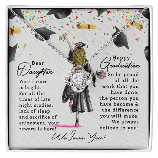 To our Daughter | Happy Graduation | Love Knot Necklace - JENACDirect