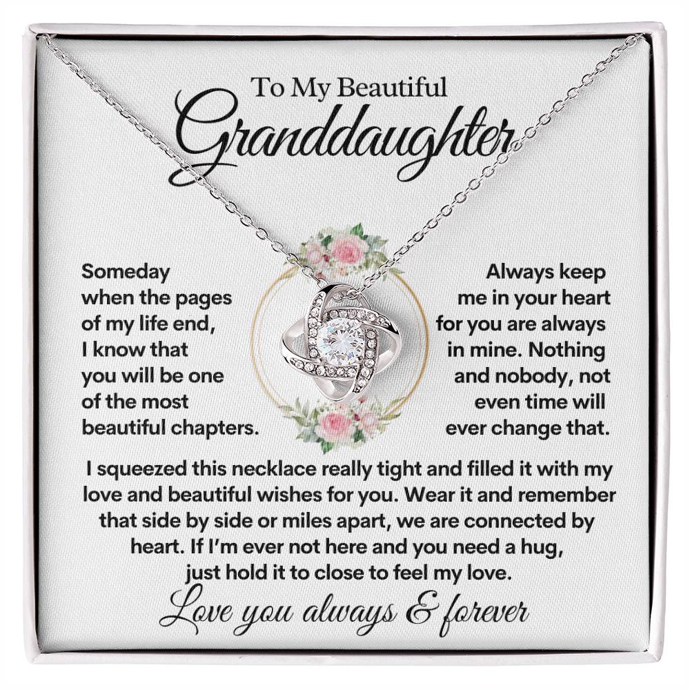 To My Beautiful Granddaughter | Most Beautiful Chapter | Love Knot  Necklace | Gift from Grandparent