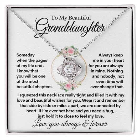 To My Beautiful Granddaughter | Most Beautiful Chapter | Love Knot  Necklace | Gift from Grandparent