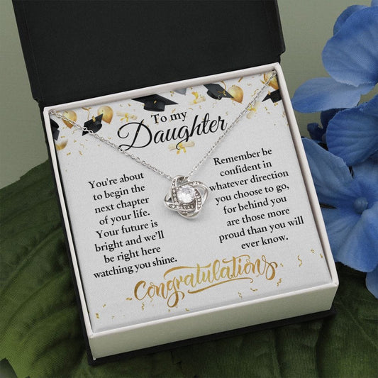 To My Daughter | Congratulations | Love Knot Necklace - JENACDirect