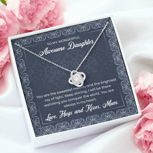 To My Wonderful Awesome Daughter | Love Knot Necklace - JENACDirect