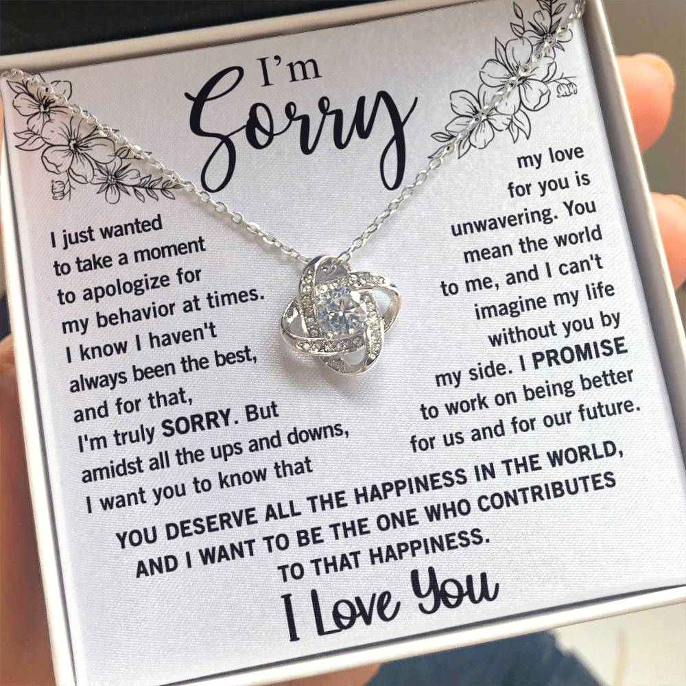 I'M Sorry Love Knot Necklace - JENACDirect