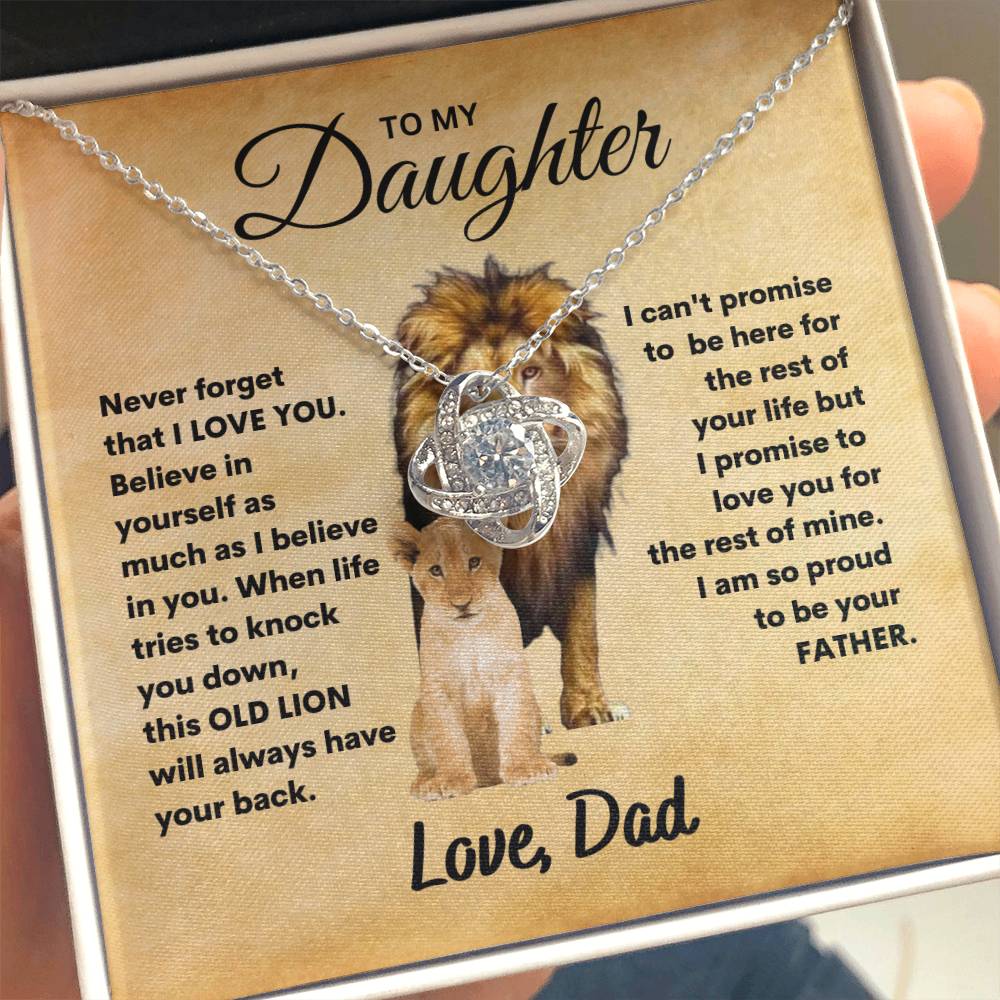 To My Daughter - Proud To be Your Dad - Love Knot Necklace - JENACDirect