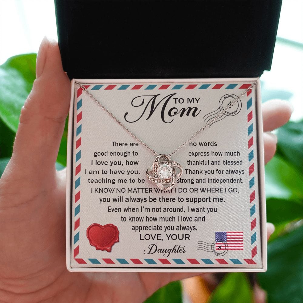 To My Mom | Love & Appreciate you | Love Knot Necklace - JENACDirect