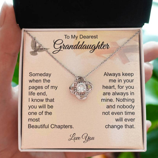 To My Dearest Granddaughter | Love Knot Necklace - JENACDirect