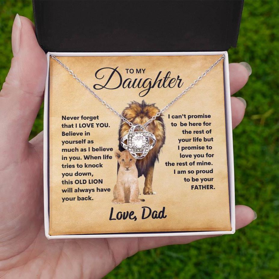 To My Daughter - Proud To be Your Dad - Love Knot Necklace - JENACDirect