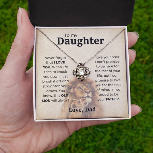 To My Daughter | Proud of You | Love Knot Necklace - JENACDirect