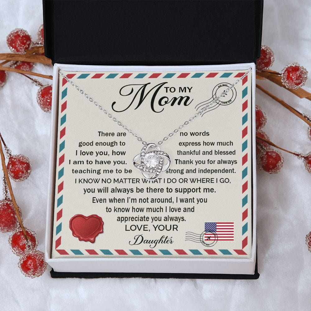 To My Mom | Love & Appreciate you | Love Knot Necklace - JENACDirect