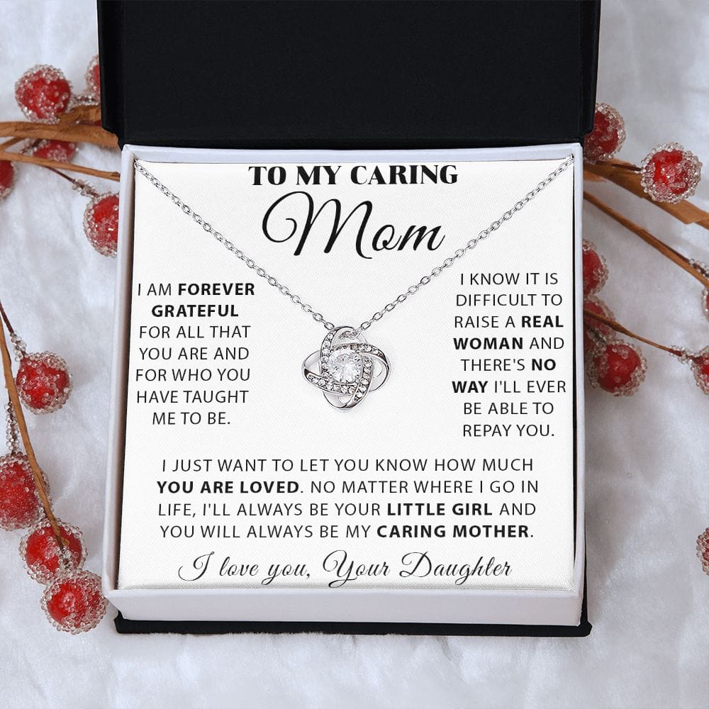 To My Caring Mom | Forever Grateful - Love Knot Necklace - JENACDirect