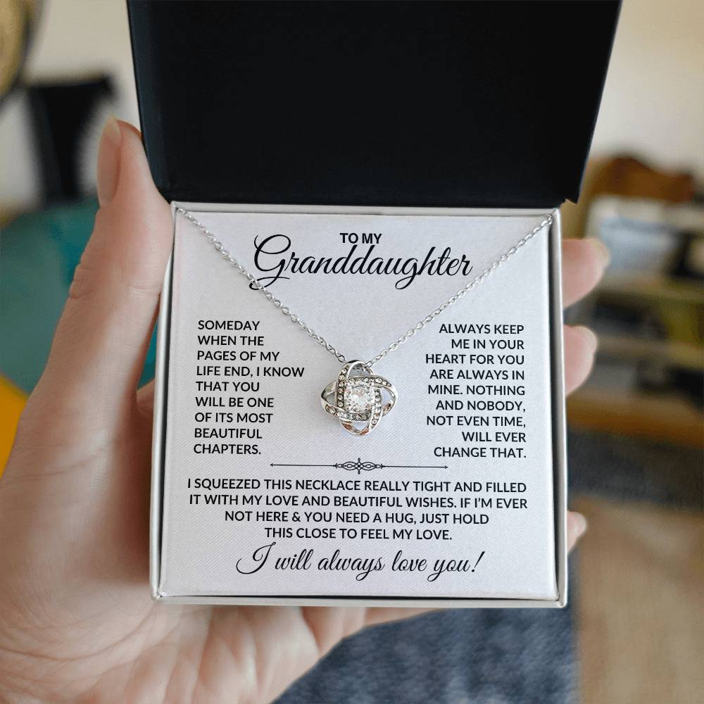 To My Granddaughter | Beautiful Chapters - W | Love Knot Necklace |