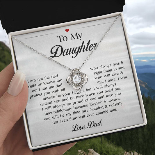 To My Daughter | Always Defend You | Love Knot Necklace - JENACDirect