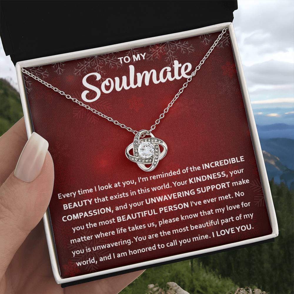 To My Soulmate | Beautiful Part | Love Knot Necklace