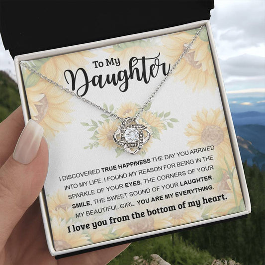 To My Daughter | My Everything | Love Knot Necklace - JENACDirect