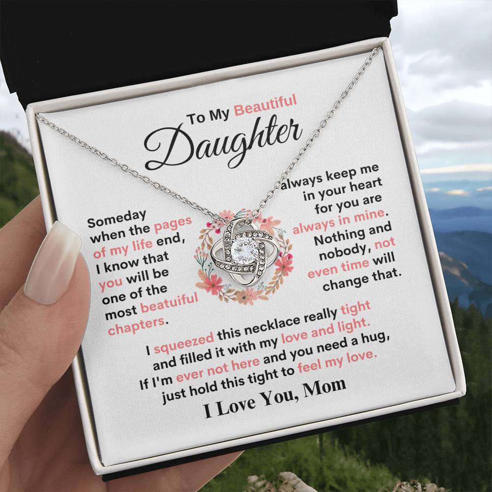 To My Beautiful Daughter | Beautiful Chapters | Love Knot Necklace - JENACDirect