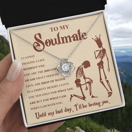 To My Soulmate | Breath Of Air | Love Knot Necklace - JENACDirect