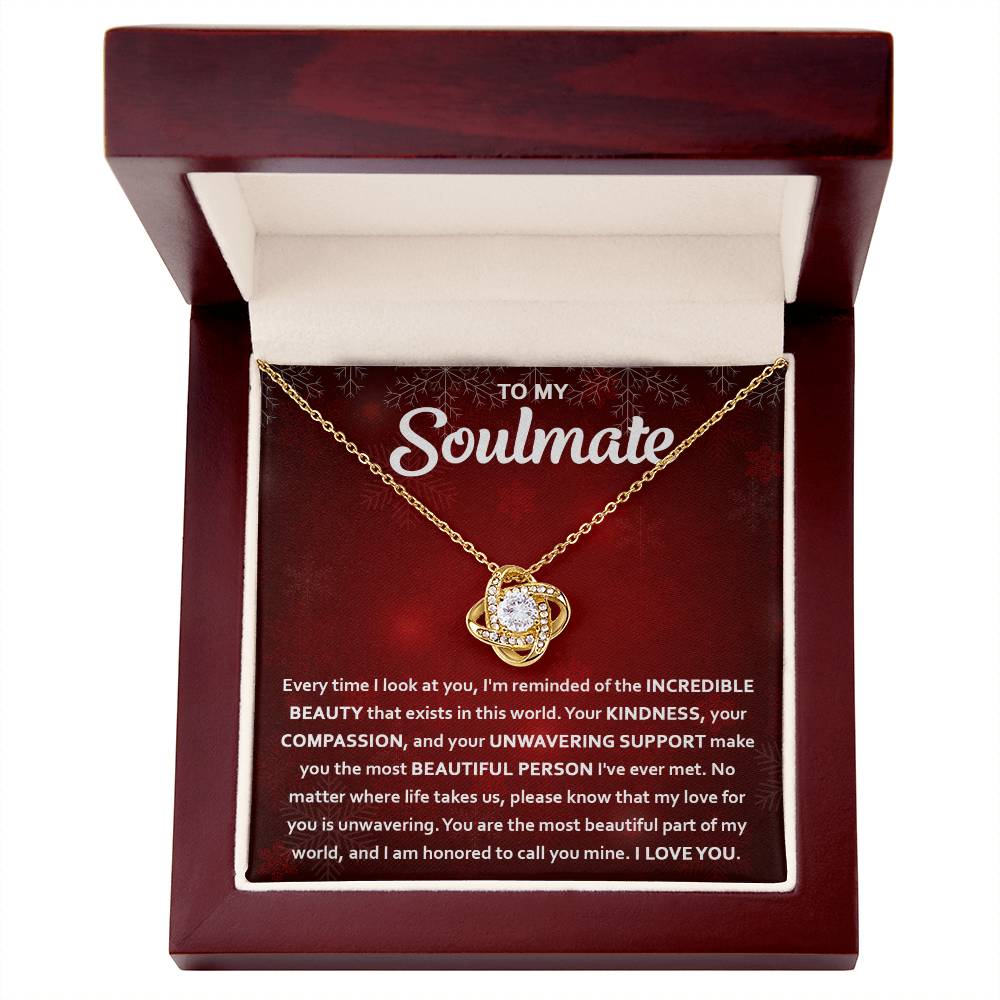 To My Soulmate | Beautiful Part | Love Knot Necklace