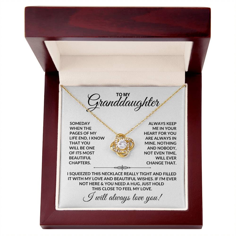 To My Granddaughter | Beautiful Chapters - W | Love Knot Necklace |