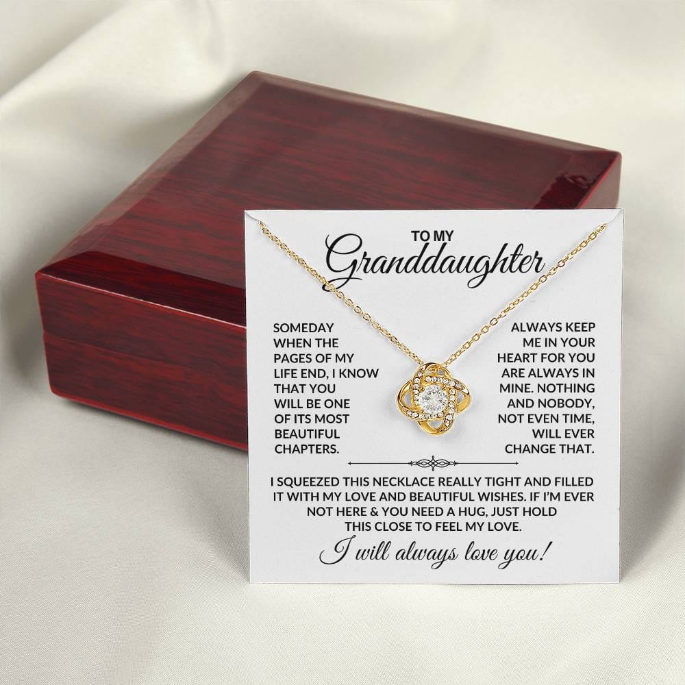 To My Granddaughter | Beautiful Chapters - W | Love Knot Necklace |