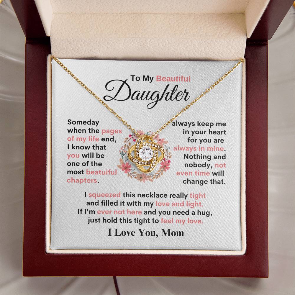 To My Beautiful Daughter | Beautiful Chapters | Love Knot Necklace - JENACDirect