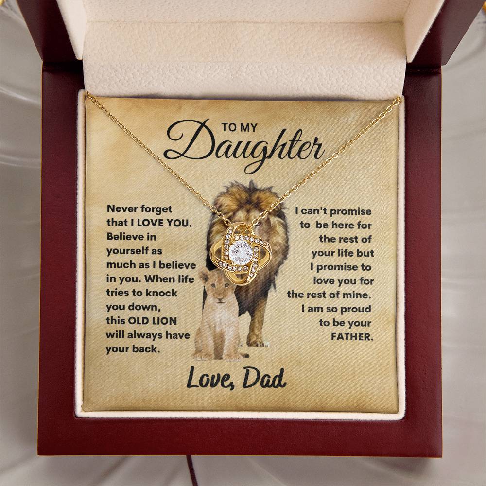 To My Daughter - Proud To be Your Dad - Love Knot Necklace