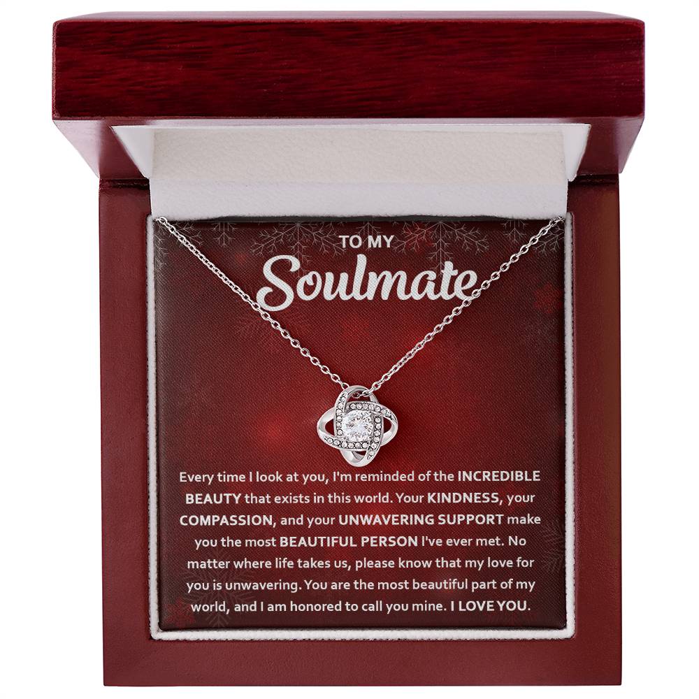 To My Soulmate | Beautiful Part | Love Knot Necklace