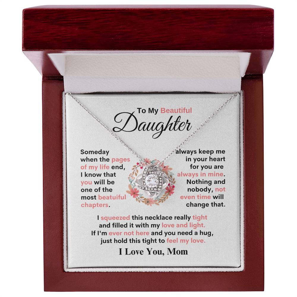 To My Beautiful Daughter | Beautiful Chapters | Love Knot Necklace - JENACDirect